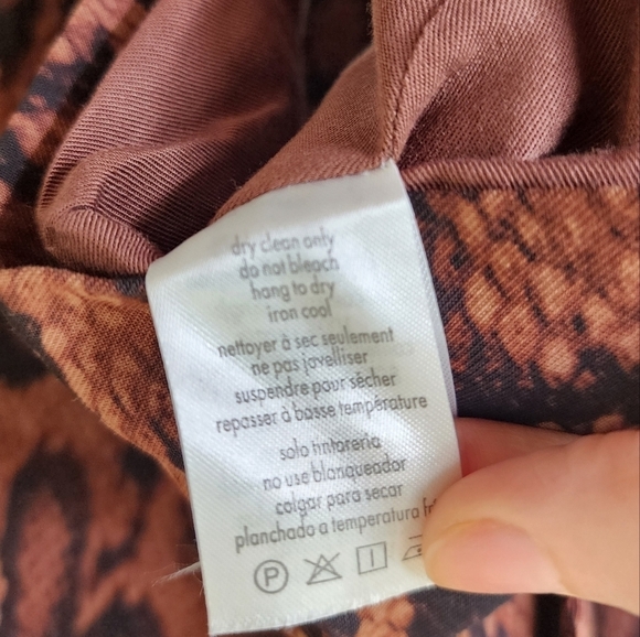 Danielle Bernstein Cognac Snakeskin Oversized Boyfriend Blazer 00 - Picture 8 of 8